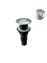 Bouton poussoir d'interrupteur pneumatique 25 mm acier brossé